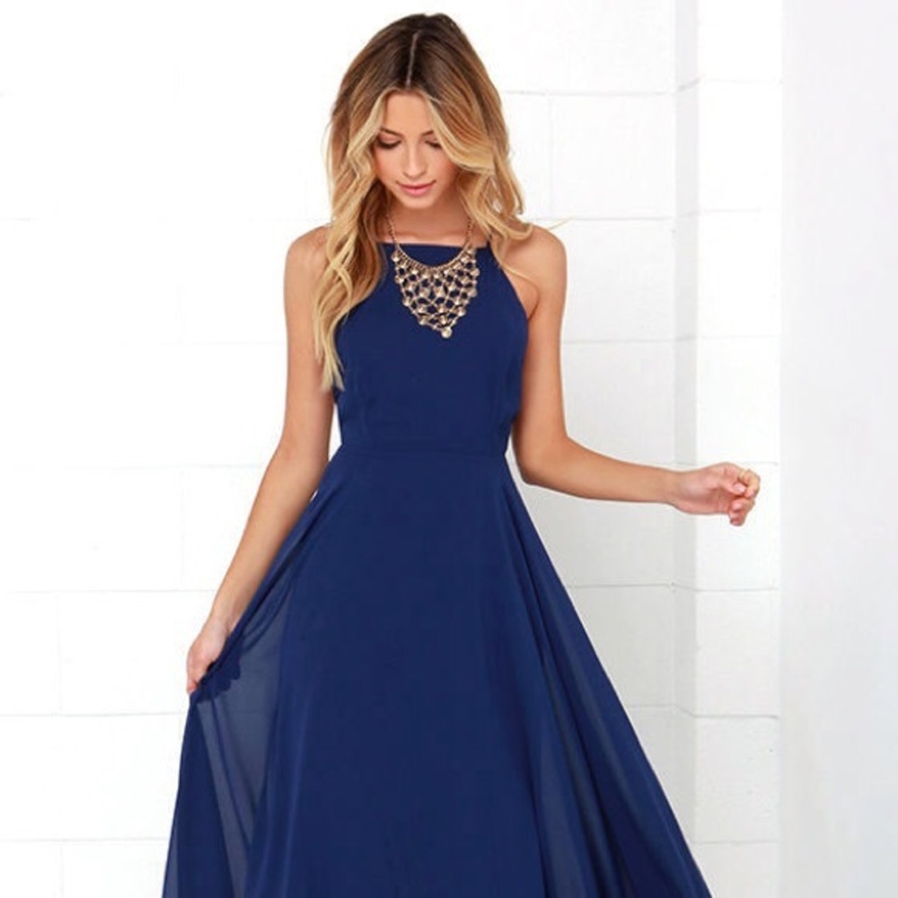 MYTHICAL KIND OF LOVE NAVY BLUE MAXI DRESS